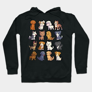 Many cute cartoon kawaii dogs Hoodie